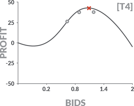 A graph depicting profit versus bids level T4